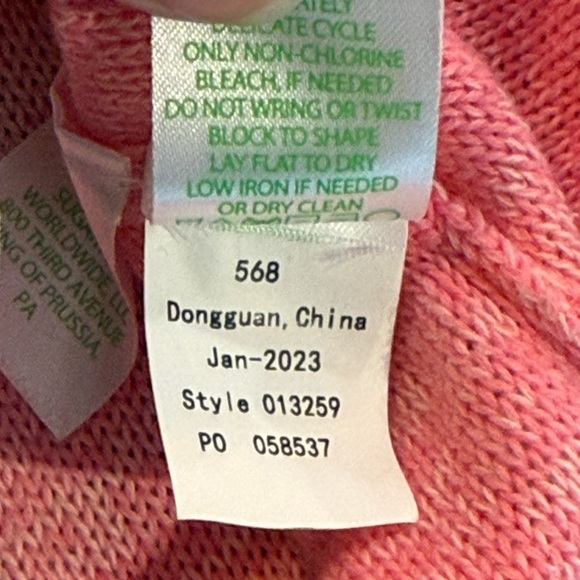 Women’s LILLY PULITZER Jody V-Neck Sweater HAVANA- PINK MARLED OMBRE. Size XS - Picture 15 of 15